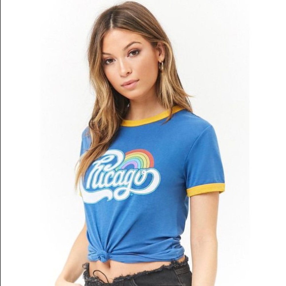 Forever 21 Chicago Dark Blue Tee💙